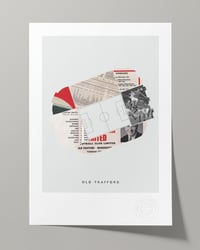 Image 1 of Manchester United FC Vintage Programme Collage – Football Art Print – Series 5