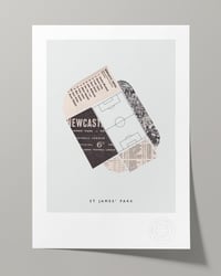 Image 1 of Newcastle United FC Vintage Programme Collage – Football Art Print – Series 5