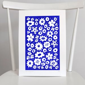 Sommarblommor, Original Lino Art