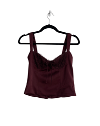 Image 1 of DYNAMITE BURGUDY CORSET TOP (S)