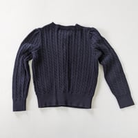 Image 2 of Polo by Ralph Lauren Girls Navy Cable Knit Sweater