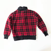 Image 2 of Ralph Lauren Baby Boy Red Plaid Quarter-Zip Pullover Sweater