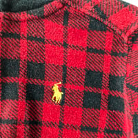 Image 4 of Ralph Lauren Baby Boy Red Plaid Quarter-Zip Pullover Sweater