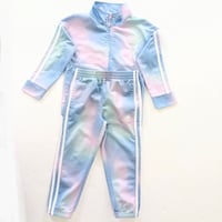 Image 2 of Adidas Baby Girls 2-Pc. Iridescent-Print Tricot Jacket & Pants Tracksuit