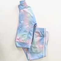 Image 1 of Adidas Baby Girls 2-Pc. Iridescent-Print Tricot Jacket & Pants Tracksuit