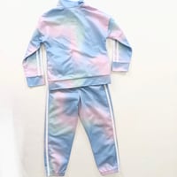 Image 3 of Adidas Baby Girls 2-Pc. Iridescent-Print Tricot Jacket & Pants Tracksuit