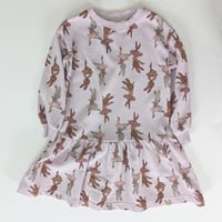 Image 1 of H&M Girls Lilac Bunny Print Dress