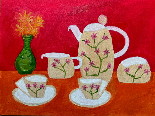 Image of Tea for two. original painting