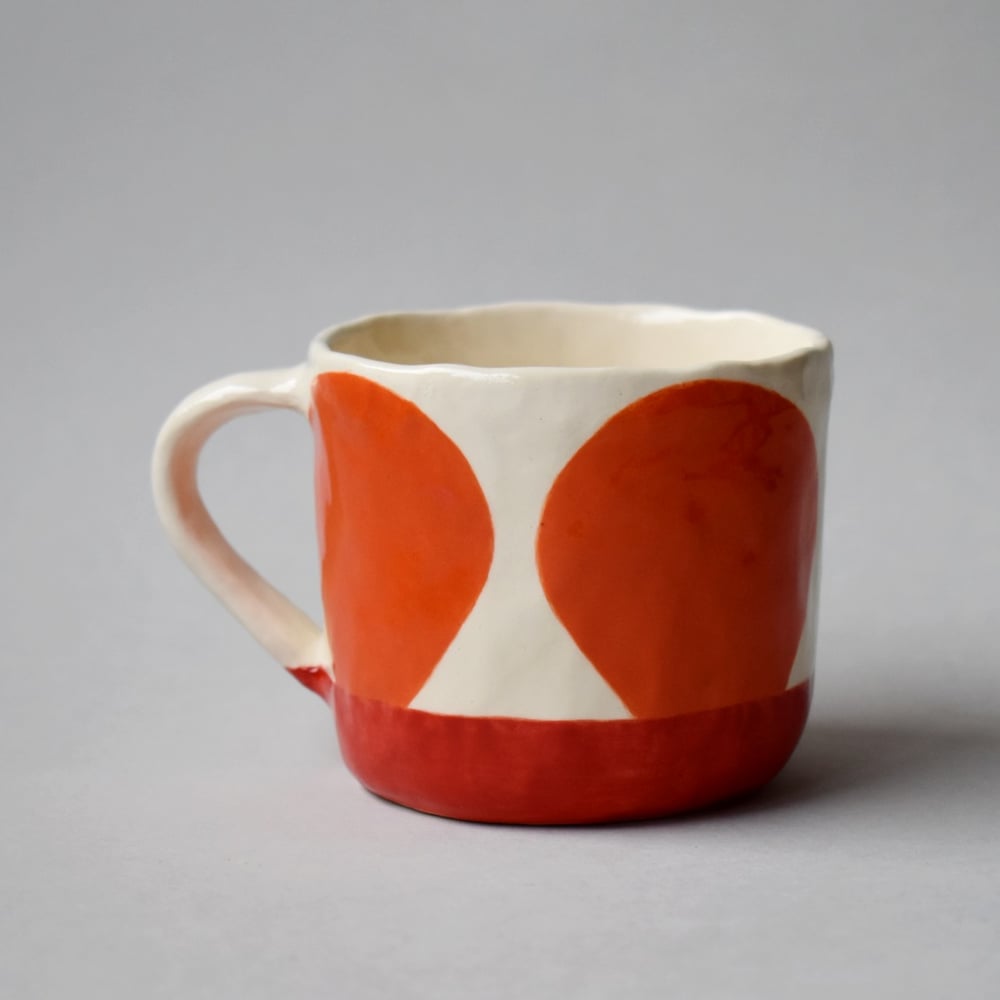 Image of Orange/Red Dot Cup