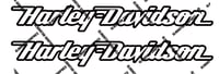 Image 5 of NEW Harley Davidson Script Outline Saddlebag Decal