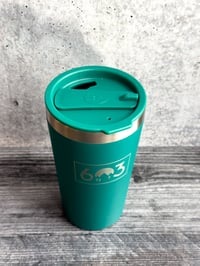 Image 2 of 603 Box Logo 16 oz Tumbler - blue/gree