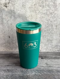 Image 1 of 603 Box Logo 16 oz Tumbler - blue/gree