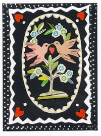 Image 1 of Be My Valentine....... original cutout, calling card