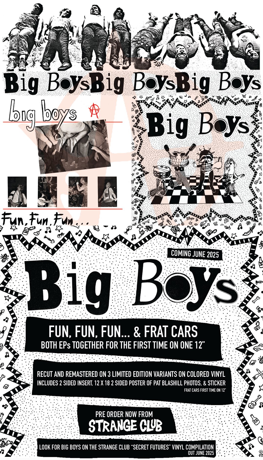 Image of Big Boys-  Pre Order!  Fun Fun Fun/ Frat Cars 12" Limited Edition Color Vinyl