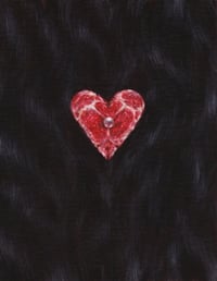 Original painting (3x3.75" inches) a blade under your pillow