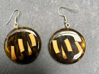 100 Black and Mammoth Ivory Earrings.  Fine Jewelry made from Ancient Mammoth Ivory, Ethical, Tim...
