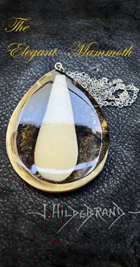 041 Ivory and Gold. Fine jewelry made from ancient mammoth ivory. Pendent by Jock Hildebrand.