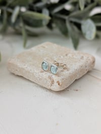 Image 2 of Teal Kyanite Stud Earrings