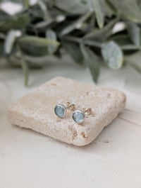 Image 3 of Teal Kyanite Stud Earrings