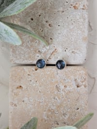 Image 2 of Dark Blue Kyanite Stud Earrings