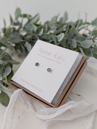 Image 5 of Dark Blue Kyanite Stud Earrings