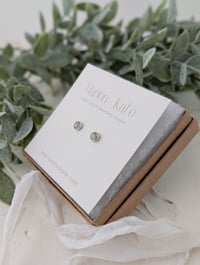 Image 4 of Prehnite Stud Earrings