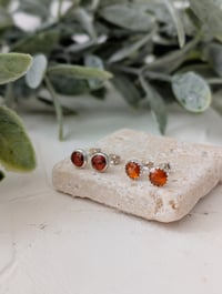 Image 1 of Orange Kyanite Stud Earrings