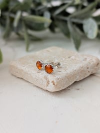 Image 2 of Orange Kyanite Stud Earrings