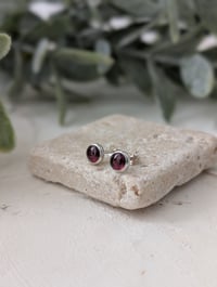 Image 1 of Garnet Stud Earrings