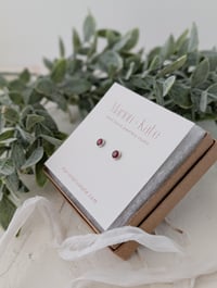 Image 4 of Garnet Stud Earrings