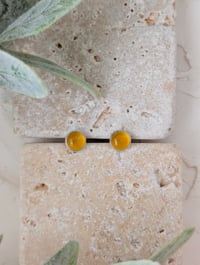 Image 3 of Mango Chalcedony Stud Earrings