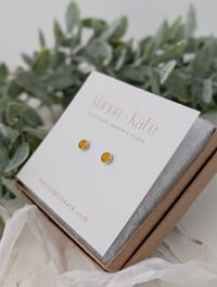 Image 4 of Mango Chalcedony Stud Earrings