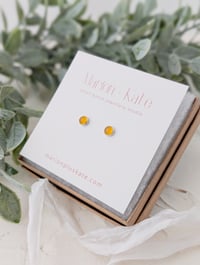 Image 5 of Mango Chalcedony Stud Earrings