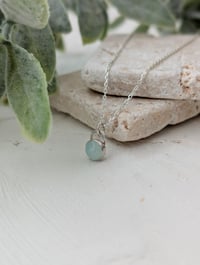 Image 1 of Aqua Chalcedony Necklace