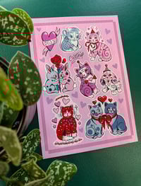 Image 1 of A4 Valentine’s Kitty Print 
