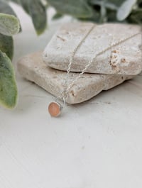 Image 1 of Peach Moonstone Necklace