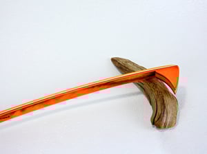Image of Handmade Wooden Backscratcher made out of Spectraply Wood Tequila Sunrise