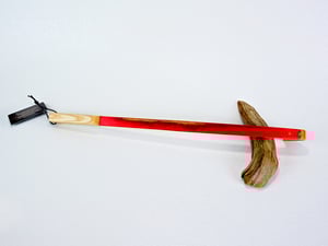 Image of Handmade Wooden Backscratcher made out of Spectraply Wood Tequila Sunrise