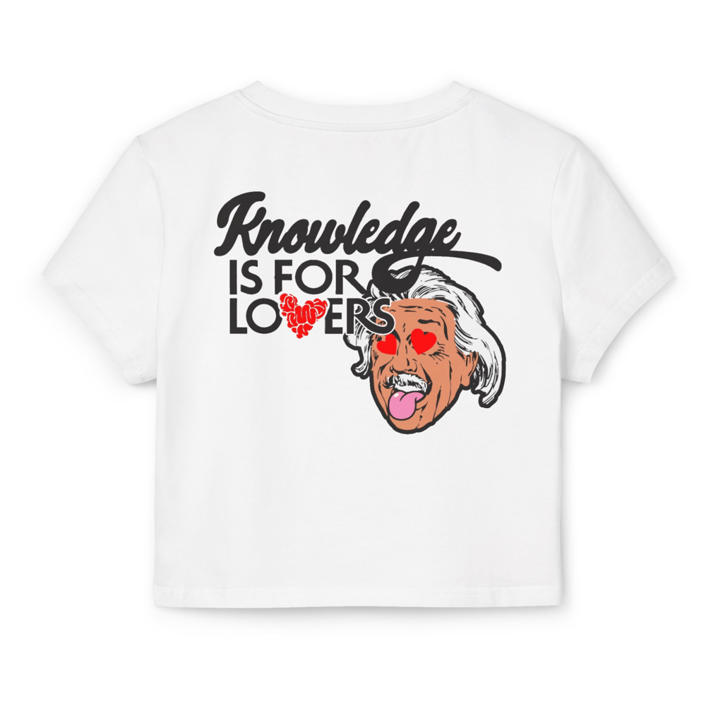 For Lovers Womens Crop Tee [White]