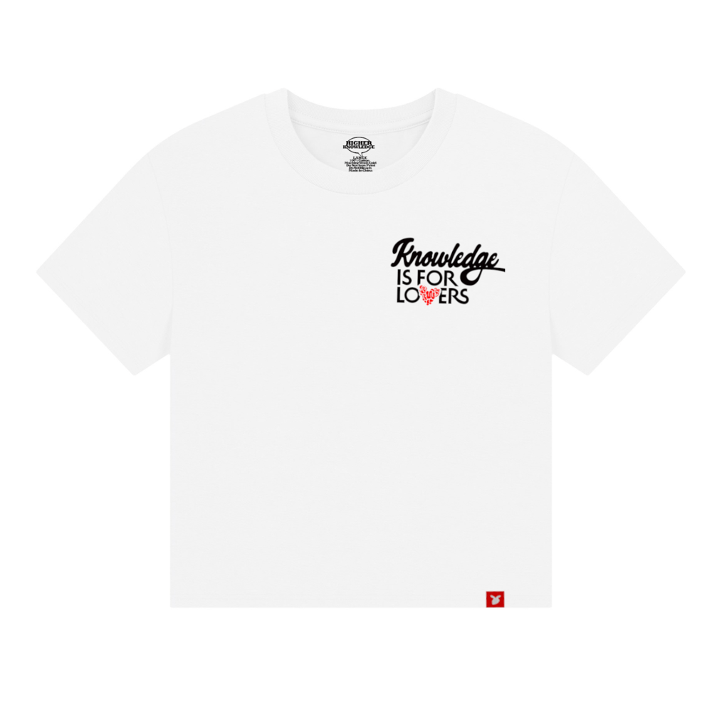For Lovers Womens Crop Tee [White]