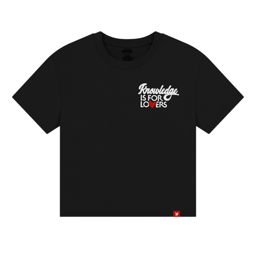 For Lovers Womens Crop Tee [Black]