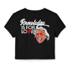 For Lovers Womens Crop Tee [Black]