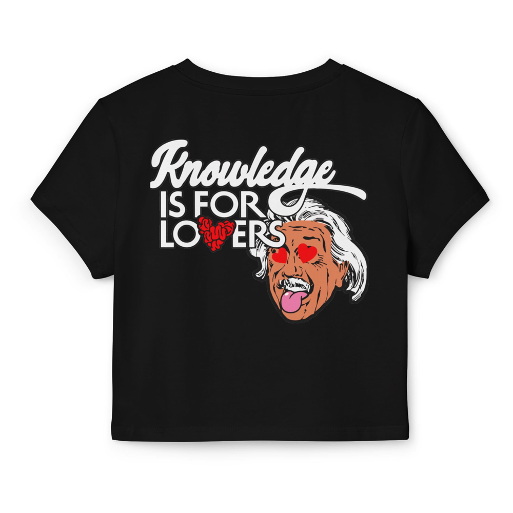 For Lovers Womens Crop Tee [Black]