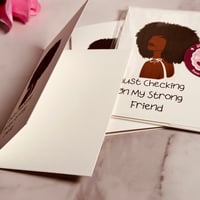 Image 3 of Just Checking on My Strong Friend Greeting Card 