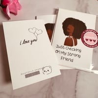 Image 2 of Just Checking on My Strong Friend Greeting Card 