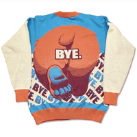 Image 2 of HI/BYE Bear Knit Sweater