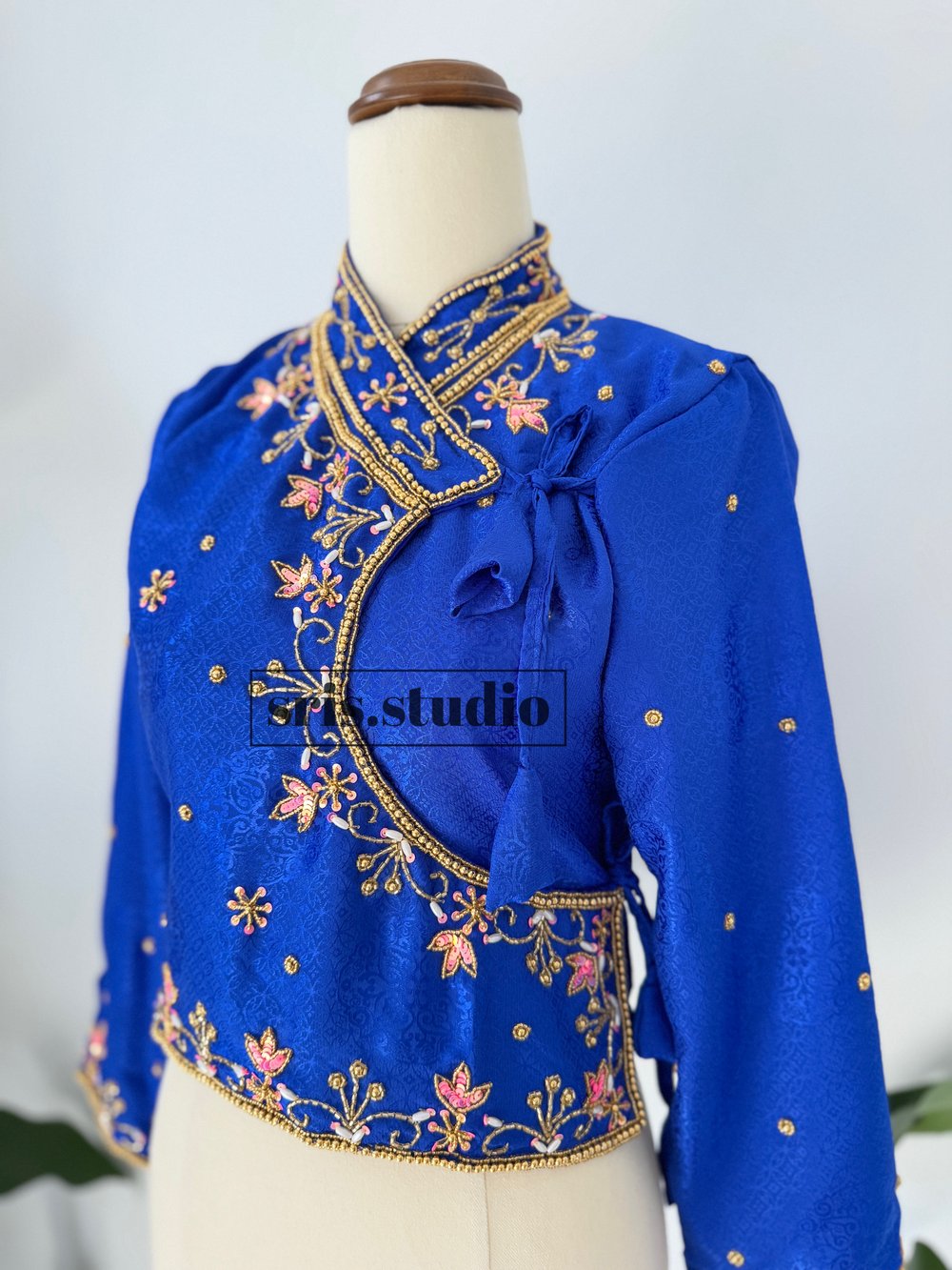 Image of Royal blue Kuching choli