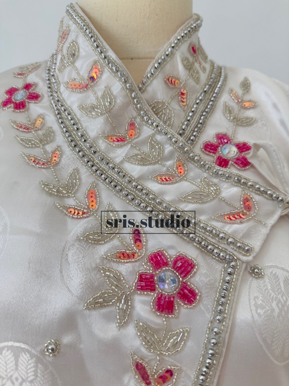 Image of Pink flower Kuching choli