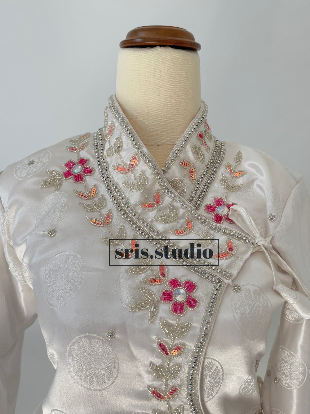 Image of Pink flower Kuching choli