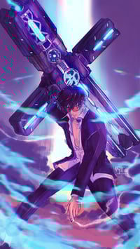 Image 2 of PREORDER - The Punisher -  Trigun Shikishi print